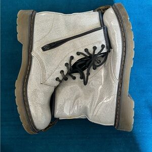 Dr Martens 1460 Glitter Combat Silver Boots 💎
